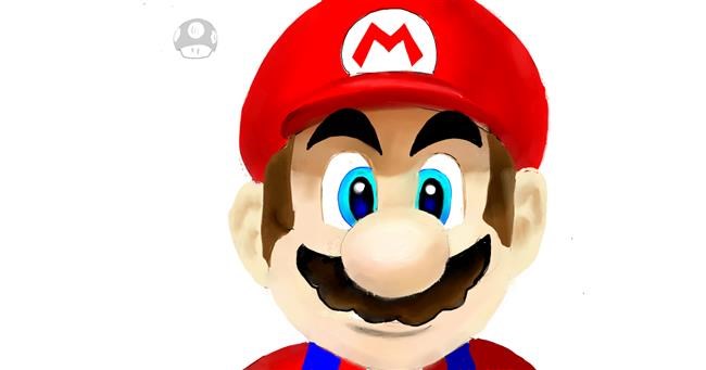 Drawing of Super Mario by Lou