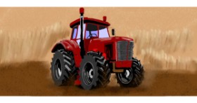 Drawing of Tractor by Annie