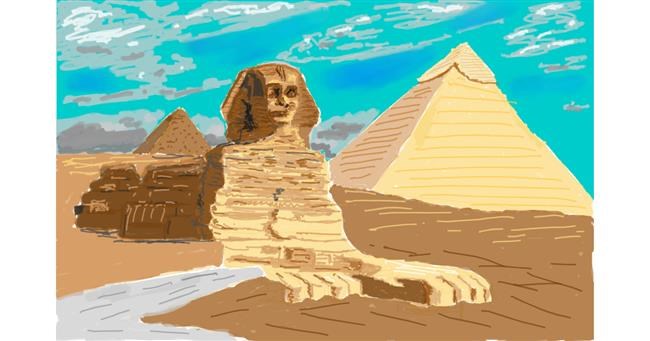 Drawing of Sphinx by Coyote