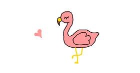 Drawing of Flamingo by bob
