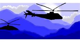 Drawing of Helicopter by Debidolittle