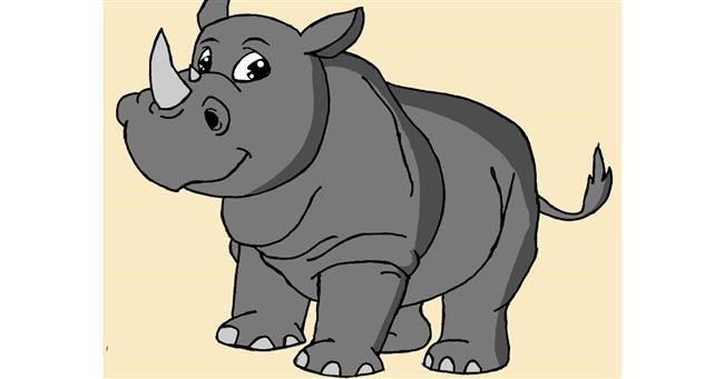 Drawing of Rhino by Gracias