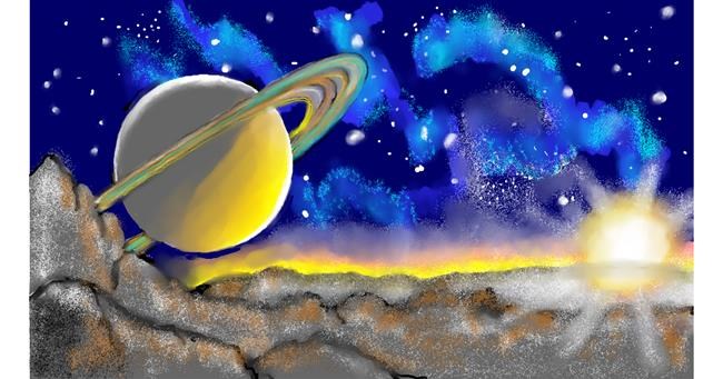 Drawing of Saturn by SAM AKA MARGARET 🙄