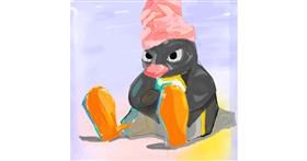 Pinguin-Zeichnung von Philip