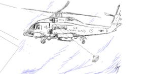 Drawing of Helicopter by Skelydra