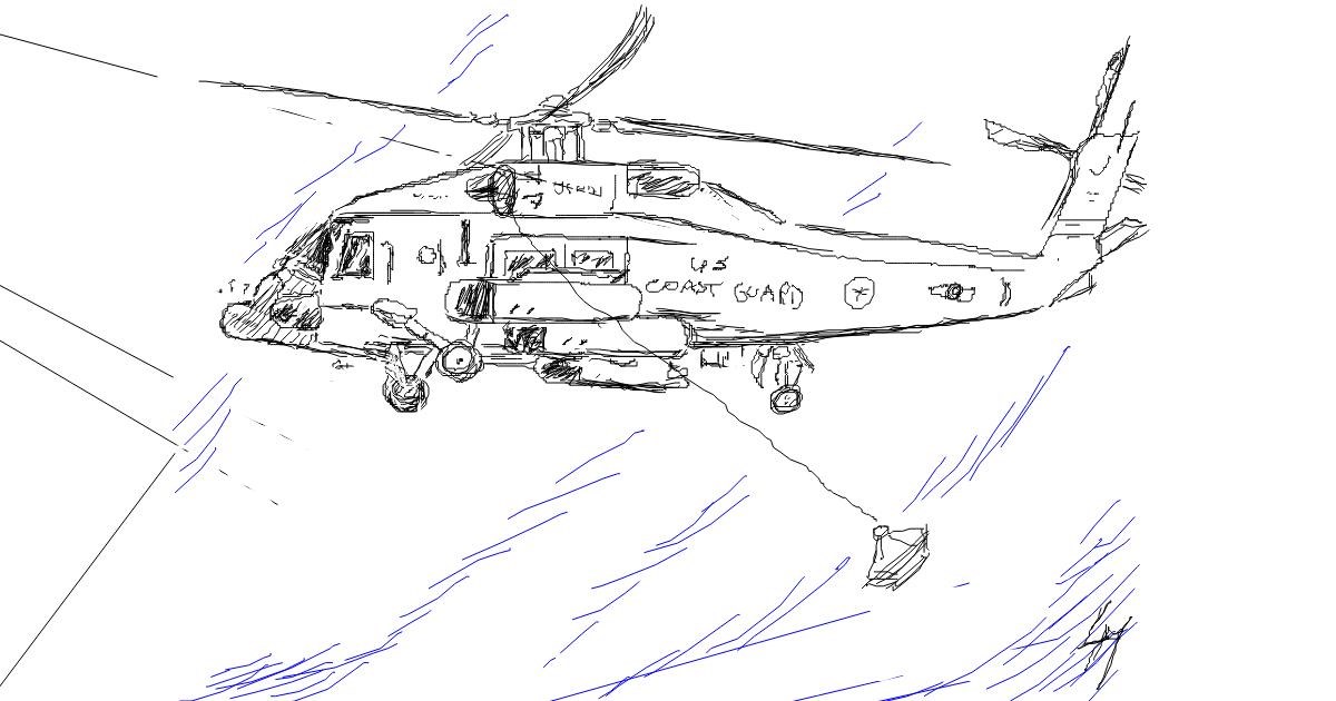 Drawing of Helicopter by Skelydra
