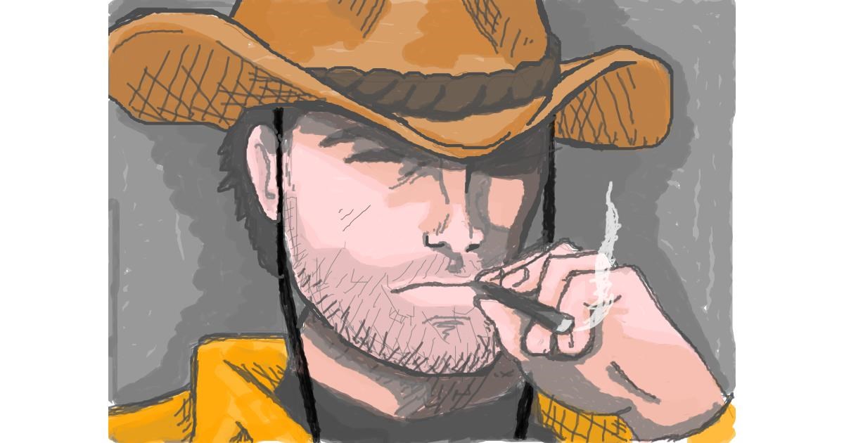 Drawing of Cowboy by bjorn