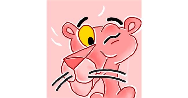 Drawing of Pink Panther by ⋆su⋆vinci彡