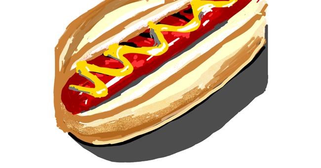 Drawing of Hotdog by ℤ𝕠𝕖𝕏