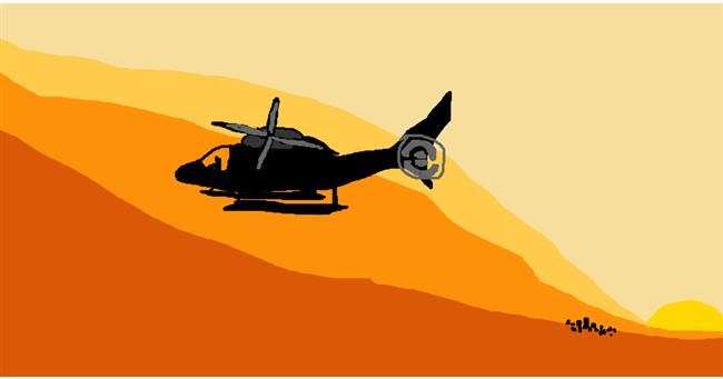 Drawing of Helicopter by BEBOPZZZ