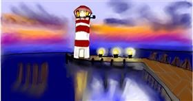 Drawing of Lighthouse by Maggy