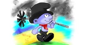 Drawing of Smurf by Herbert