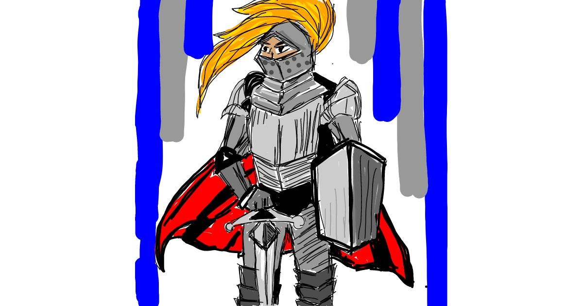 Drawing of Knight by Fazila