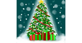 Drawing of Christmas tree by Joze