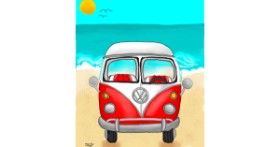 Drawing of Van by GreyhoundMama