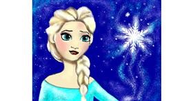 Drawing of Elsa (Disney) by Cec