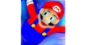 Drawing of Super Mario by Blue New I.k@