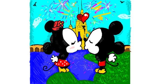 Drawing of Mickey Mouse by Mercy