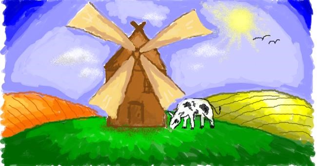 Drawing of Windmill by WindPhoenix