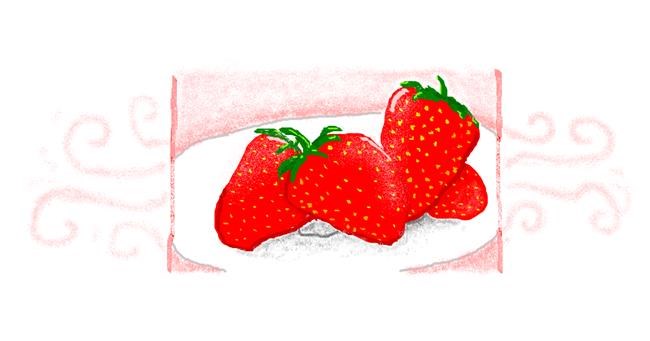 Drawing of Strawberry by 7y3e1l1l0o§