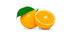 Orange-Zeichnung von Lucio