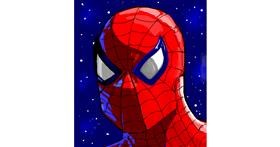 Drawing of Spiderman by GreyhoundMama