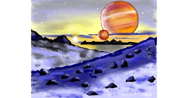 Drawing of Planet by Cec