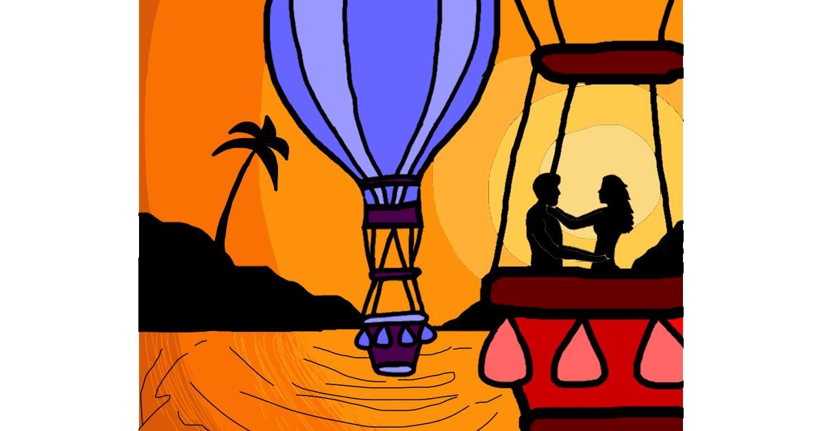 Hot Air Balloon Drawing By Rosas6 Draw And Guess Gallery