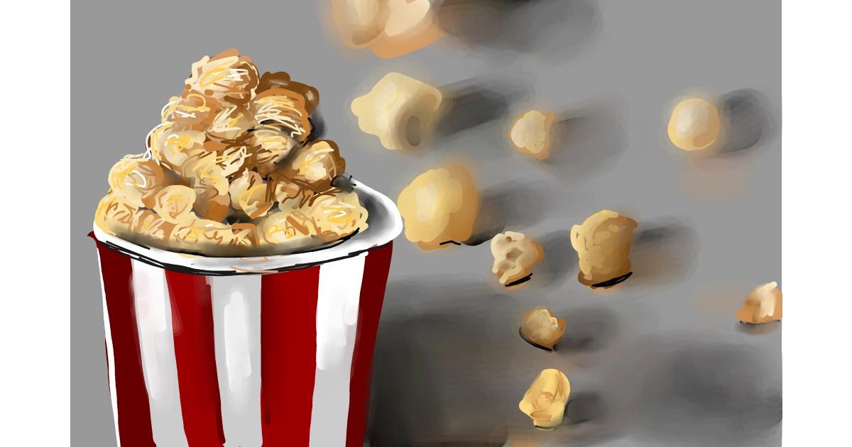 Drawing of Popcorn by Rose rocket