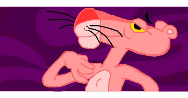 Drawing of Pink Panther by Jenny