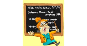 Drawing of Teacher by GreyhoundMama