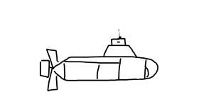 Drawing of Submarine by Anonymous