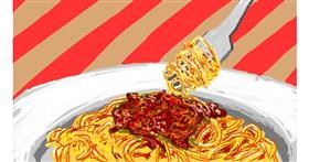 Drawing of Spaghetti by Sam