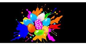 Drawing of Easter egg by Çhåching