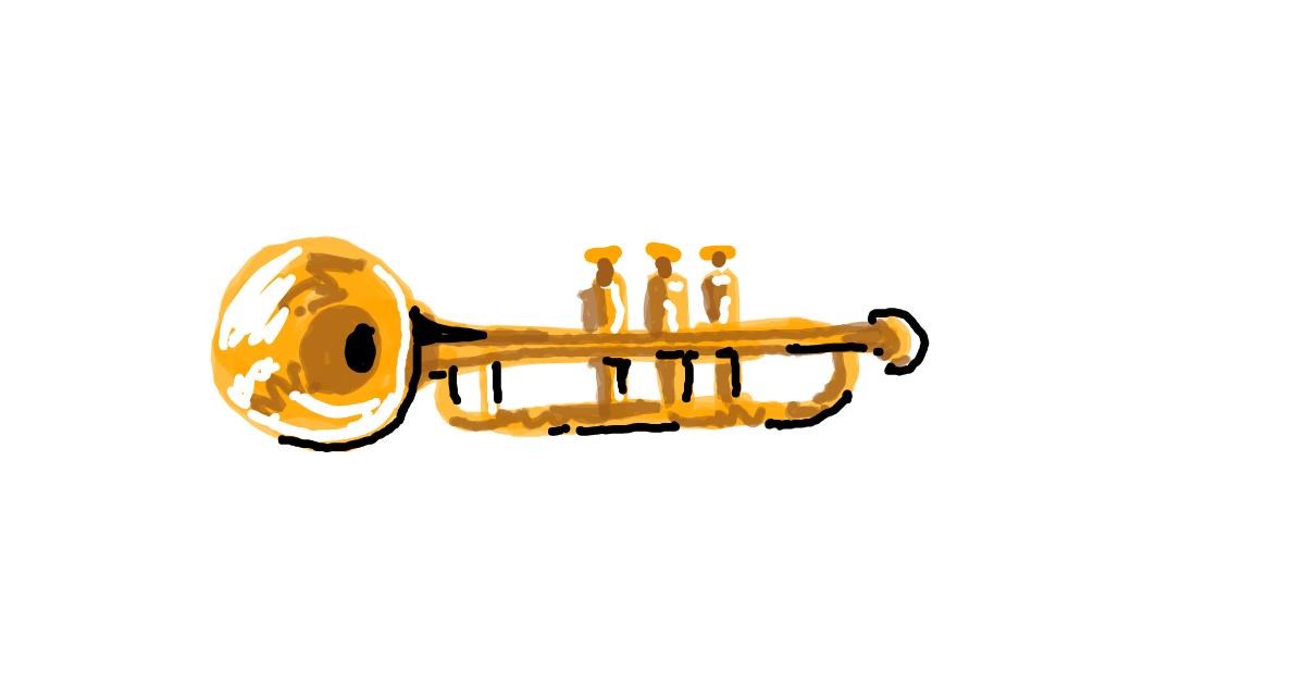Drawing of Trumpet by Alan