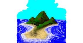 Drawing of Island by Dettale