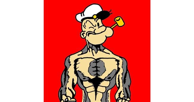 Popeye-Zeichnung von Psycho