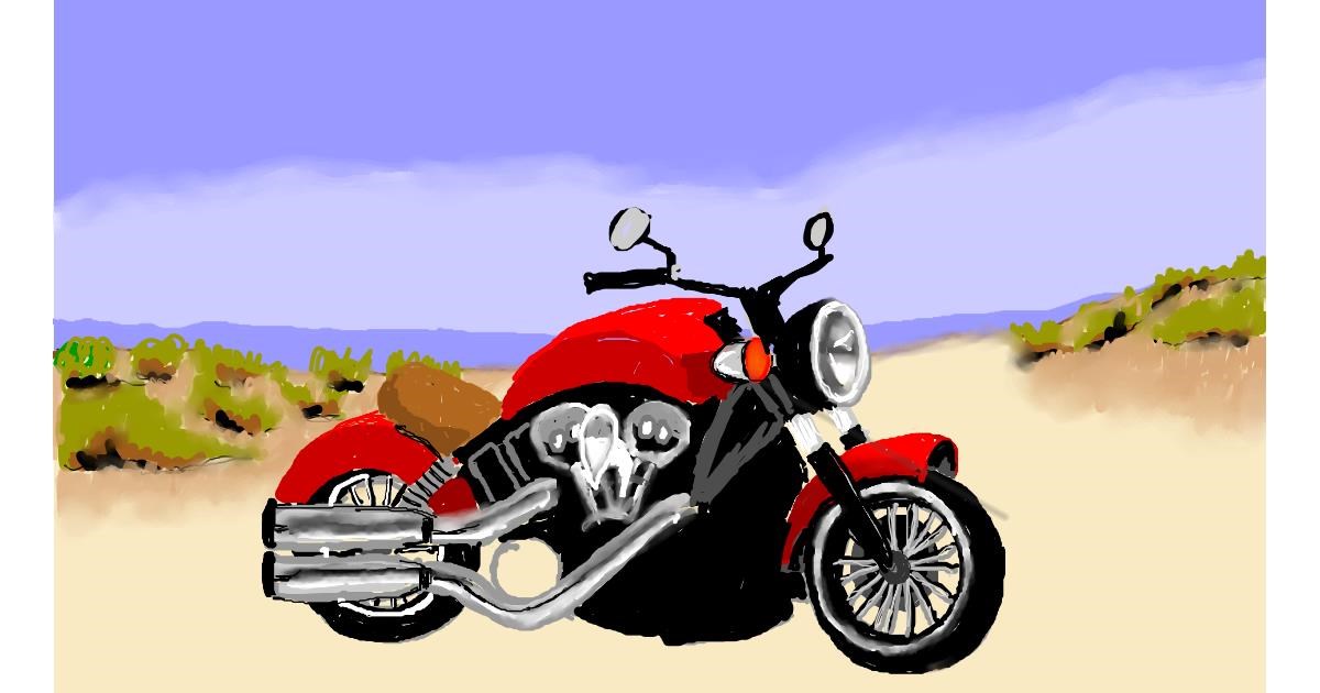 Drawing of Motorbike by SAM AKA MARGARET 🙄