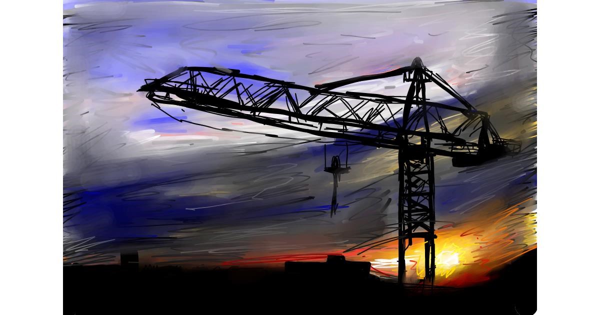 Drawing of Crane (machine) by Soaring Sunshine