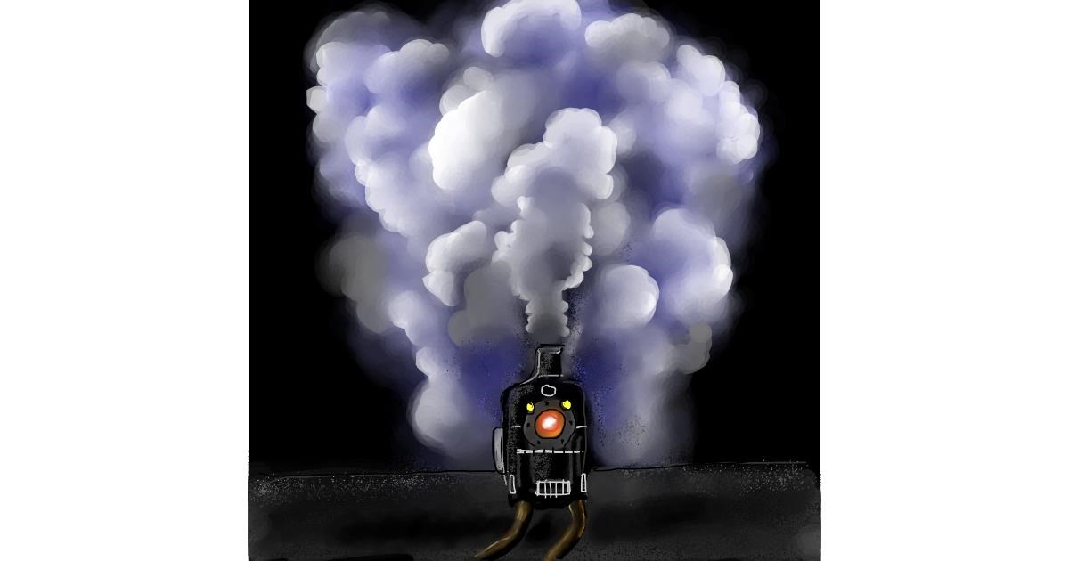 Drawing of Train by Leah