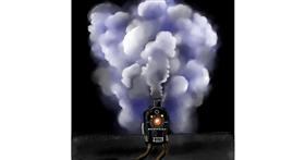 Drawing of Train by Leah