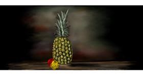 Drawing of Pineapple by Chaching