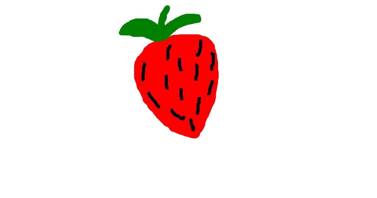 Drawing of Strawberry by Eva