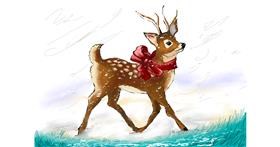 Drawing of Reindeer by Sunya