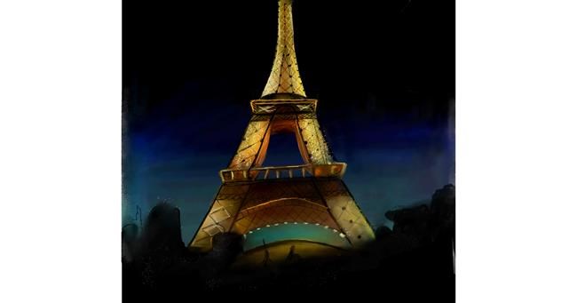 Drawing of Eiffel Tower by Lou
