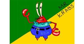 Drawing of Mr. Krabs (spongebob) by Lili