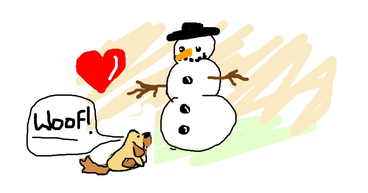 Drawing of Snowman by Rosa