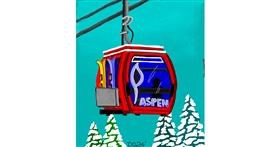 Drawing of Cable car by GreyhoundMama