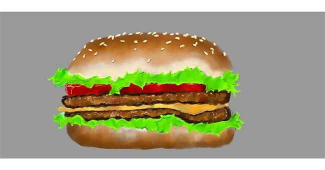 Drawing of Burger by Kim