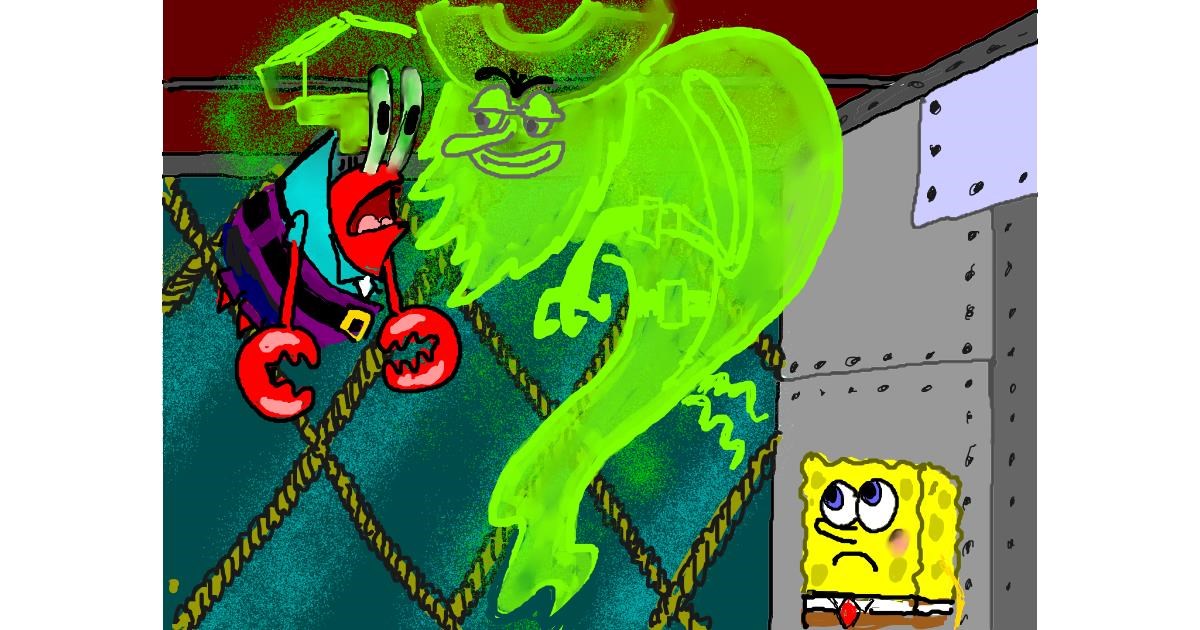 Drawing of Mr. Krabs (spongebob) by SAM AKA MARGARET 🙄